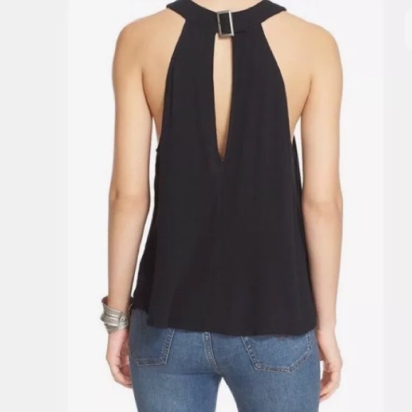NWT Free People Black Sleeveless Keyhole Top - Picture 3 of 3